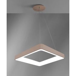 INNER SOSPENSIONE QUADRATA CM 60X60 LED 50W LUCE 3000K BIANCA NERA O SABBIA MODERNA Vivida International - Cristalensi Shop Onli 2