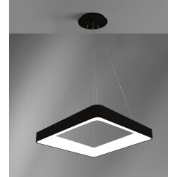 INNER SOSPENSIONE QUADRATA CM 60X60 LED 50W LUCE 3000K BIANCA NERA O SABBIA MODERNA Vivida International - Cristalensi Shop Onli
