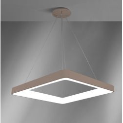 INNER SOSPENSIONE QUADRATA CM 80X80 LED 80W LUCE 3000K BIANCA NERA O SABBIA MODERNA Vivida International - Cristalensi Shop Onli