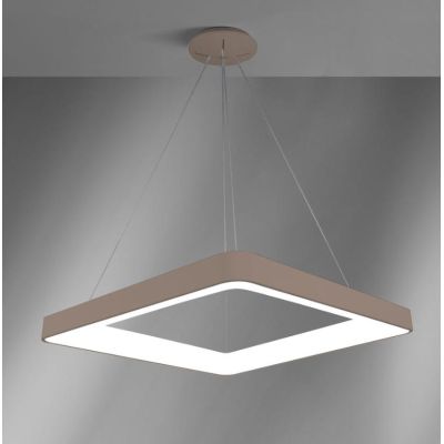 INNER SOSPENSIONE QUADRATA CM 80X80 LED 80W LUCE 3000K BIANCA NERA O SABBIA MODERNA Vivida International - Cristalensi Shop Onli
