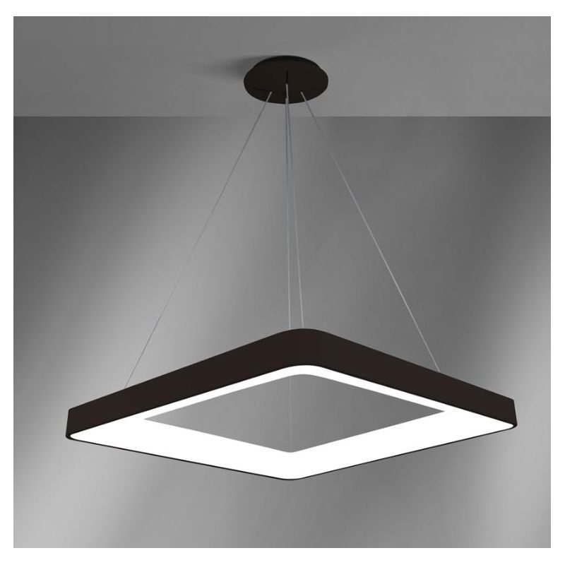 INNER SOSPENSIONE QUADRATA CM 80X80 LED 80W LUCE 3000K BIANCA NERA O SABBIA MODERNA Vivida International - Cristalensi Shop Onli