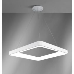 INNER SOSPENSIONE QUADRATA CM 80X80 LED 80W LUCE 3000K BIANCA NERA O SABBIA MODERNA Vivida International - Cristalensi Shop Onli 2