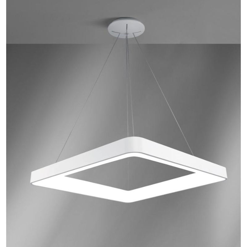 INNER SOSPENSIONE QUADRATA CM 80X80 LED 80W LUCE 3000K BIANCA NERA O SABBIA MODERNA Vivida International - Cristalensi Shop Onli