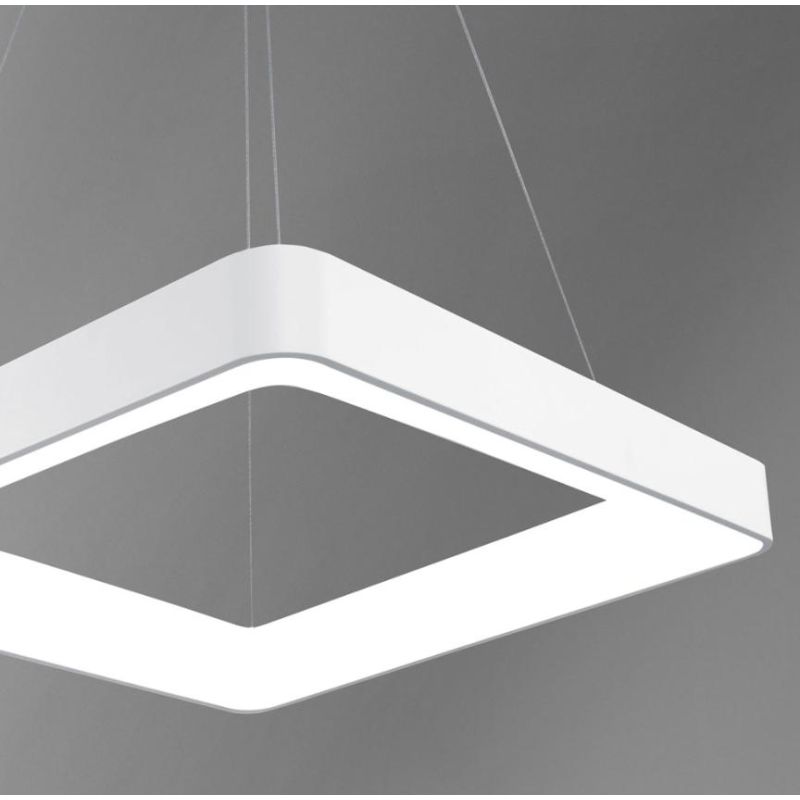 INNER SOSPENSIONE QUADRATA CM 80X80 LED 80W LUCE 3000K BIANCA NERA O SABBIA MODERNA Vivida International - Cristalensi Shop Onli