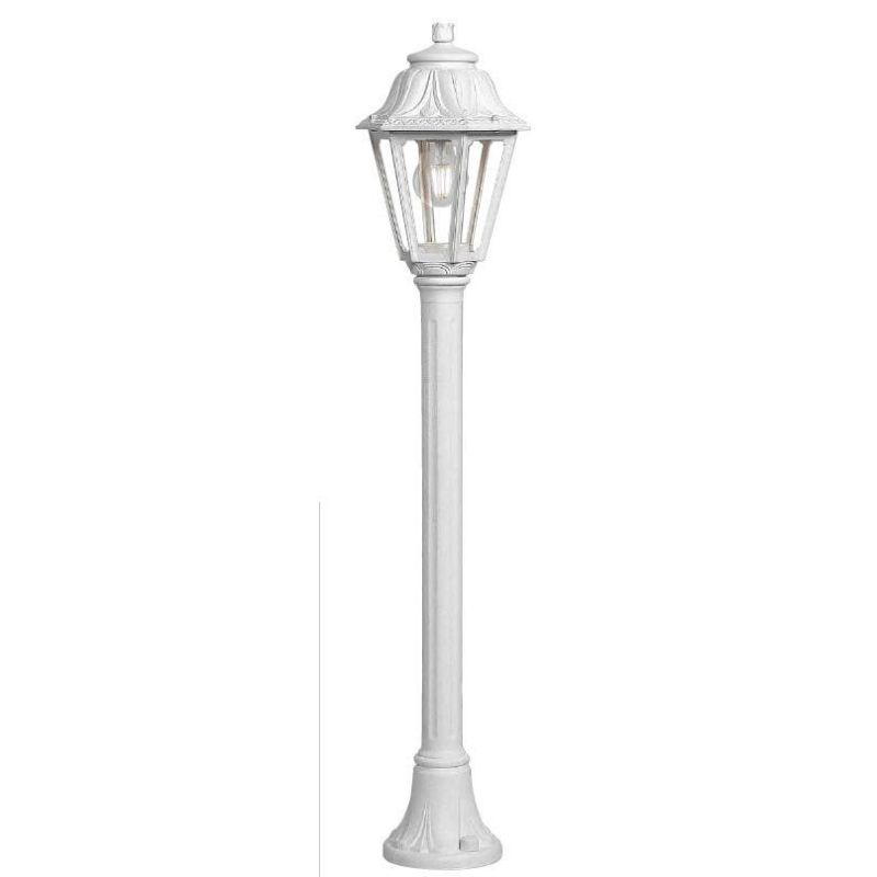 MIZAR ANNA PALO CON LANTERNA IN RESINA BIANCA O NERA IP55 CLASSICA ECONOMICA DARK LIGHT - Cristalensi Shop Online