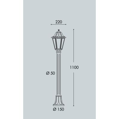 MIZAR ANNA PALO CON LANTERNA IN RESINA BIANCA O NERA IP55 CLASSICA ECONOMICA DARK LIGHT - Cristalensi Shop Online