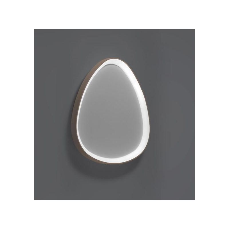 LIFERING PLAFONIERA OVALE MODERNA LED 38W LUCE 3000K BIANCA NERA O SABBIA Vivida International - Cristalensi Shop Online