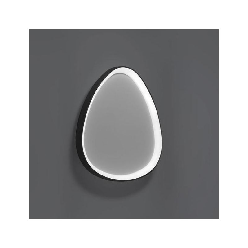 LIFERING PLAFONIERA OVALE MODERNA LED 38W LUCE 3000K BIANCA NERA O SABBIA Vivida International - Cristalensi Shop Online