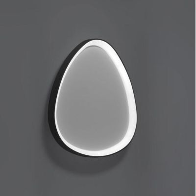 LIFERING PLAFONIERA OVALE MODERNA LED 38W LUCE 3000K BIANCA NERA O SABBIA Vivida International - Cristalensi Shop Online