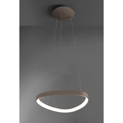 LIFERING SOSPENSIONE IN FORMA OVALE LED 48W BIANCA NERA O SABBIA MODERNA Vivida International - Cristalensi Shop Online