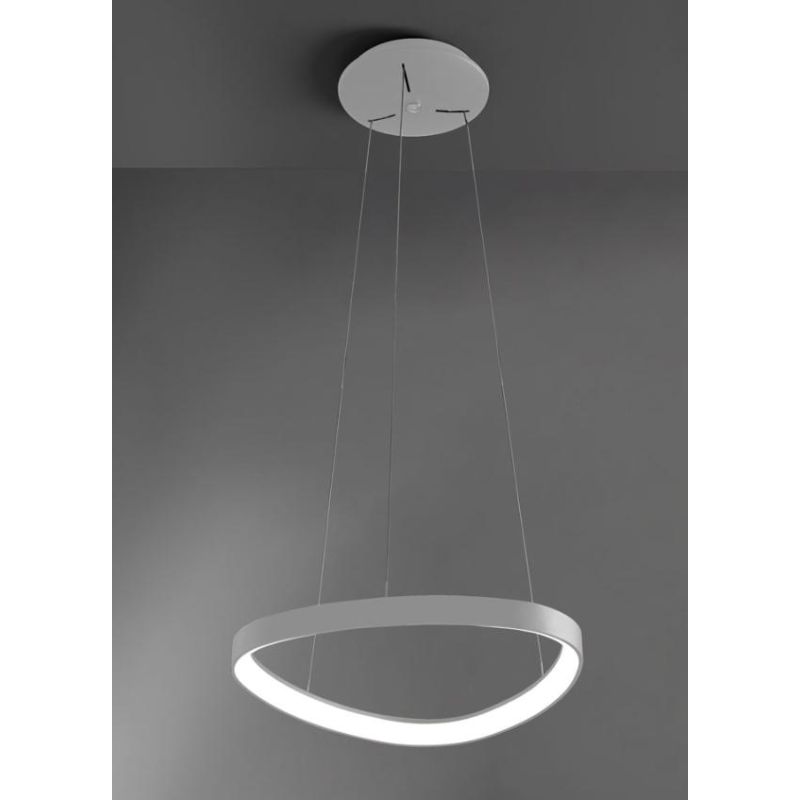 LIFERING SOSPENSIONE IN FORMA OVALE LED 48W BIANCA NERA O SABBIA MODERNA Vivida International - Cristalensi Shop Online