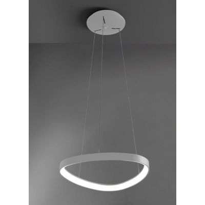 LIFERING SOSPENSIONE IN FORMA OVALE LED 48W BIANCA NERA O SABBIA MODERNA Vivida International - Cristalensi Shop Online