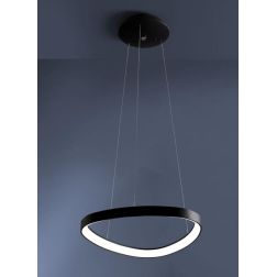 LIFERING SOSPENSIONE IN FORMA OVALE LED 48W BIANCA NERA O SABBIA MODERNA Vivida International - Cristalensi Shop Online