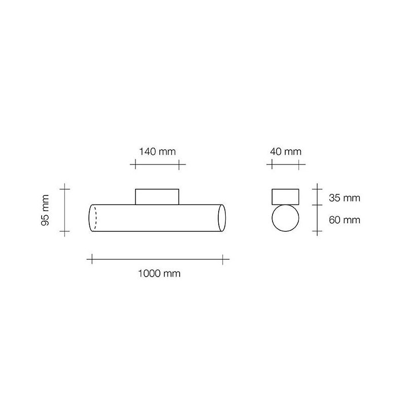 T311.10 PIRGOS PROFILO IN ALLUMINIO LARGHEZZA CM 100 LED 21.6W LUCE 3000K IP40 MODERNO Sforzin Illuminazione - Cristalensi Shop