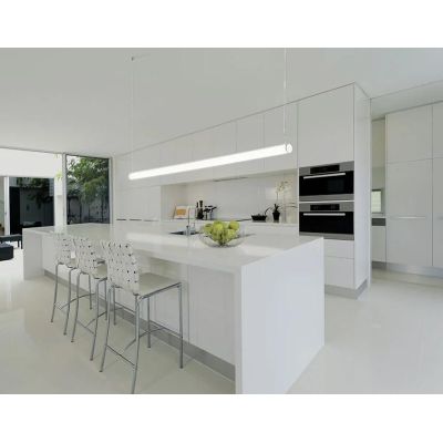T311.31 PIRGOS SOSPENSIONE TUBOLARE IN ALLUMINIO LED 43.2W LUCE 3000K LARGHEZZA CM 200 IP40 MODERNA Sforzin Illuminazione - Cris