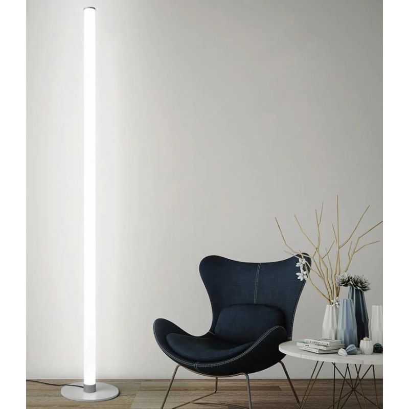 T311.50 PIRGOS PIANTANA TUBOLARE IN ALLUMINIO LED 43.2W DIMMERABILE LUCE 3000K ALTEZZA CM 180 IP40 MODERNA Sforzin Illuminazione