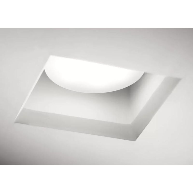 T381 FILIATRA FARETTO QUADRATO DA INCASSO IN GESSO CM 11.3X11.3 LAMPADINA ATTACCO GX53 Sforzin Illuminazione - Cristalensi Shop