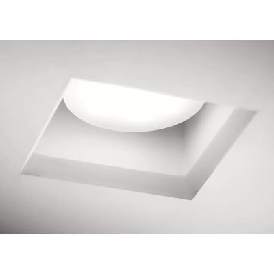 T381 FILIATRA FARETTO QUADRATO DA INCASSO IN GESSO CM 11.3X11.3 LAMPADINA ATTACCO GX53 Sforzin Illuminazione - Cristalensi Shop