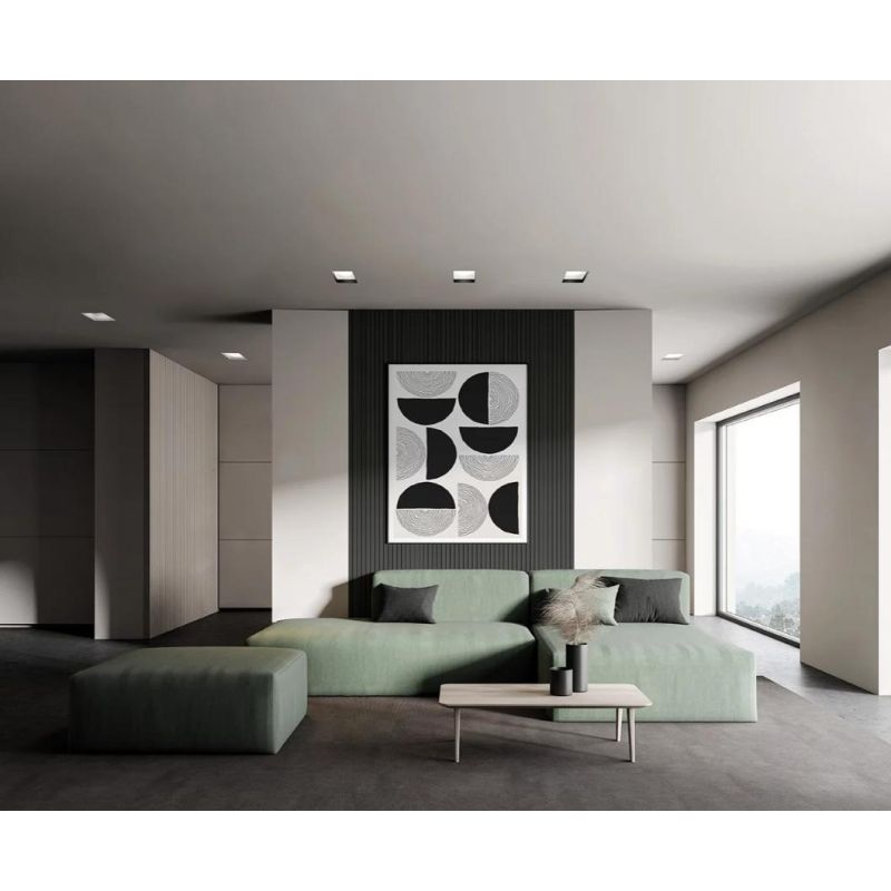 T381 FILIATRA FARETTO QUADRATO DA INCASSO IN GESSO CM 11.3X11.3 LAMPADINA ATTACCO GX53 Sforzin Illuminazione - Cristalensi Shop