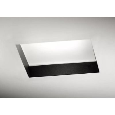 T382-383 FILIATRA FARETTO QUADRATO DA INCASSO IN GESSO BORDO BIANCO O NERO CM 11.3X11.3 LAMPADINA ATTACCO GX53 Sforzin Illuminaz