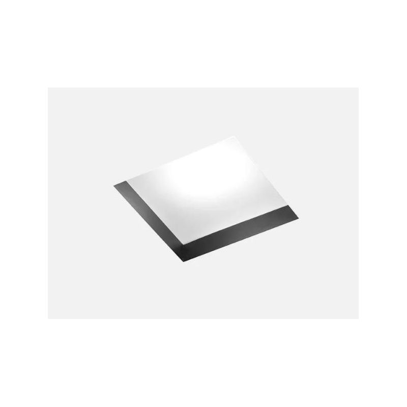 T382-383 FILIATRA FARETTO QUADRATO DA INCASSO IN GESSO BORDO BIANCO O NERO CM 11.3X11.3 LAMPADINA ATTACCO GX53 Sforzin Illuminaz