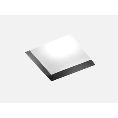 T382-383 FILIATRA FARETTO QUADRATO DA INCASSO IN GESSO BORDO BIANCO O NERO CM 11.3X11.3 LAMPADINA ATTACCO GX53 Sforzin Illuminaz