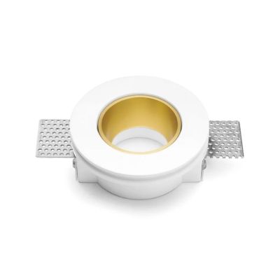 T390-391-392-393 THESSALY FARETTO DA INCASSO ROTONDO IN GESSO CON BORDO IN 4 COLORI LAMPADINA ATTACCO GU10 Sforzin Illuminazione