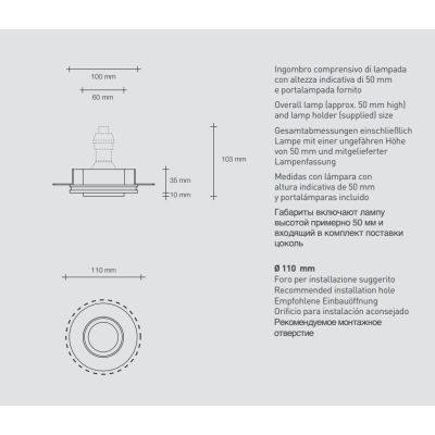 T332-334-335-336 THESSALY FARETTO DA INCASSO ROTONDO IN GESSO CON BORDO IN 4 COLORI LAMPADINA ATTACCO GU10 Sforzin Illuminazione