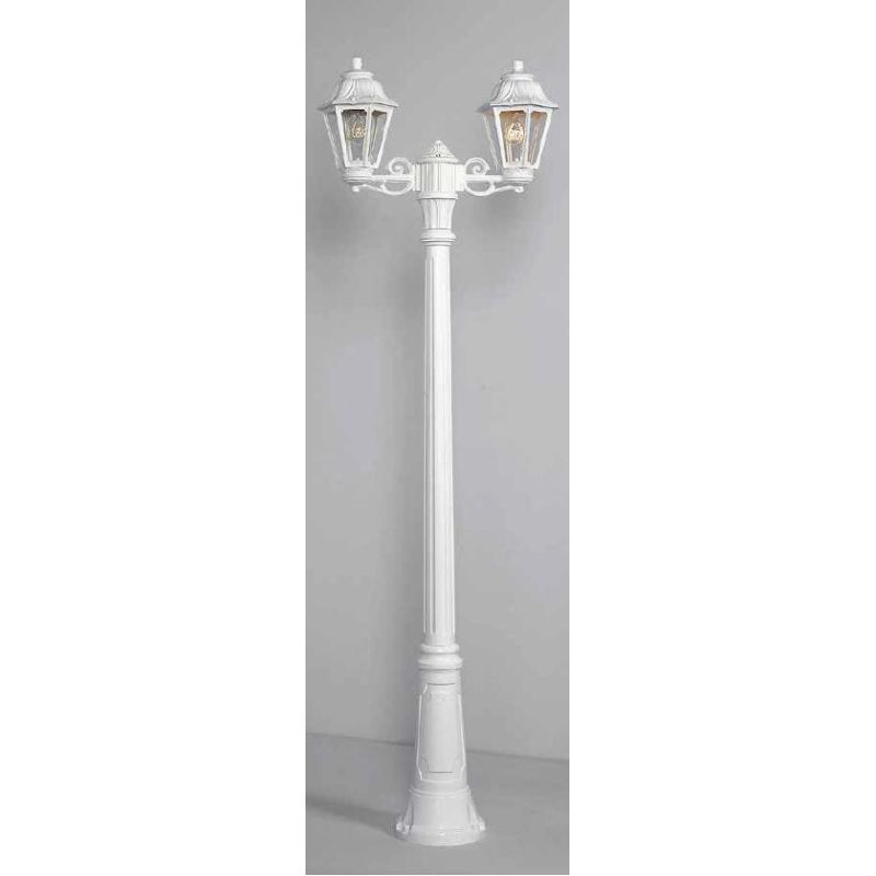 GIGIBISSO ANNA LAMPIONE H209 CM IP55 CON LANTERNE BIANCO O NERO IN RESINA ECONOMICO MADE IN ITALY DARK LIGHT - Cristalensi Shop