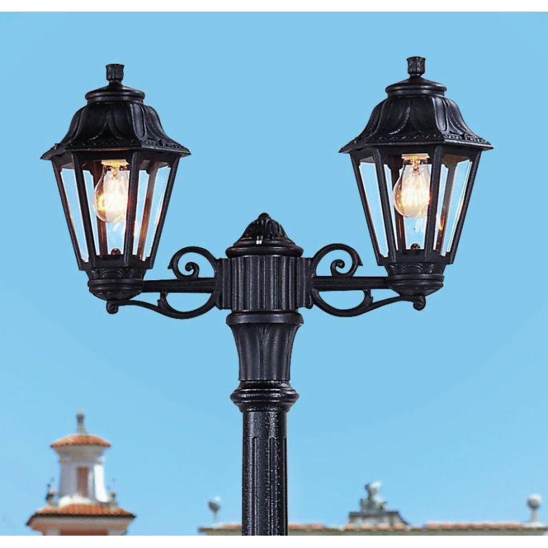 GIGIBISSO ANNA LAMPIONE H209 CM IP55 CON LANTERNE BIANCO O NERO IN RESINA ECONOMICO MADE IN ITALY DARK LIGHT - Cristalensi Shop