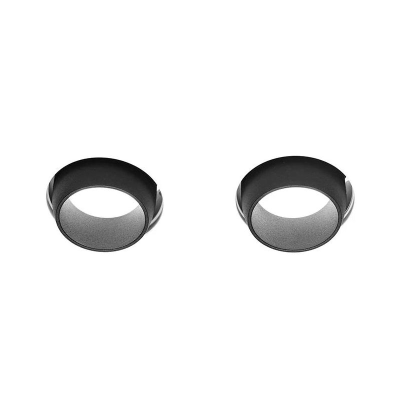 T357 LELANTO FARETTO DA INCASSO A DUE LUCI ORIENTABILE IN GESSO CON BORDO IN METALLO NERO LAMPADINE ATTACCO GU10 Sforzin Illumin