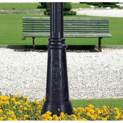 GIGIBISSO ANNA LAMPIONE H209 CM IP55 CON LANTERNE BIANCO O NERO IN RESINA ECONOMICO MADE IN ITALY DARK LIGHT - Cristalensi Shop