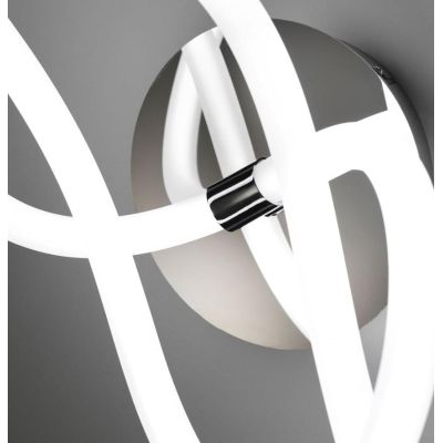 LIGHT LINE PLAFONIERA APPLIQUE LED 32W DIMMERABILE IN METALLO CROMO E DIFFUSORE BIANCO MODERNA Vivida International - Cristalens