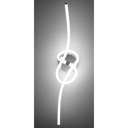 LIGHT LINE PLAFONIERA APPLIQUE LED 32W DIMMERABILE IN METALLO CROMO E DIFFUSORE BIANCO MODERNA Vivida International - Cristalens