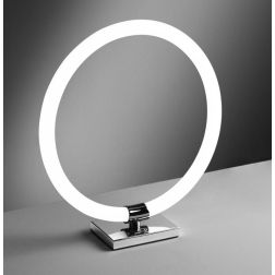 LIGHT LINE LAMPADA DA TAVOLO CON LED 12W DIMMERABILE IN METALLO CROMO CON DIFFUSORE BIANCO Vivida International - Cristalensi Sh