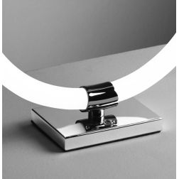 LIGHT LINE LAMPADA DA TAVOLO CON LED 12W DIMMERABILE IN METALLO CROMO CON DIFFUSORE BIANCO Vivida International - Cristalensi Sh 2