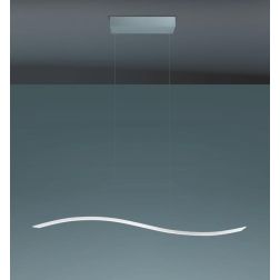 LIL WAVE SOSPENSIONE MODERNA LED 30W LUCE 3000K/4000K ALLUMINIO BIANCO O NERO ECONOMICO Vivida International - Cristalensi Shop