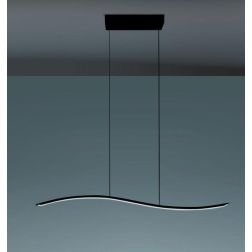 LIL WAVE SOSPENSIONE MODERNA LED 30W LUCE 3000K/4000K ALLUMINIO BIANCO O NERO ECONOMICO Vivida International - Cristalensi Shop 2