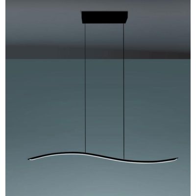 LIL WAVE SOSPENSIONE MODERNA LED 30W LUCE 3000K/4000K ALLUMINIO BIANCO O NERO ECONOMICO Vivida International - Cristalensi Shop