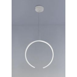 OLYMPIC SOSPENSIONE SINGOLA MODERNA ALLUMINIO BIANCO O NERO LED 25W LUCE 3000K/4000K Vivida International - Cristalensi Shop Onl