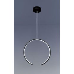 OLYMPIC SOSPENSIONE SINGOLA MODERNA ALLUMINIO BIANCO O NERO LED 25W LUCE 3000K/4000K Vivida International - Cristalensi Shop Onl 2