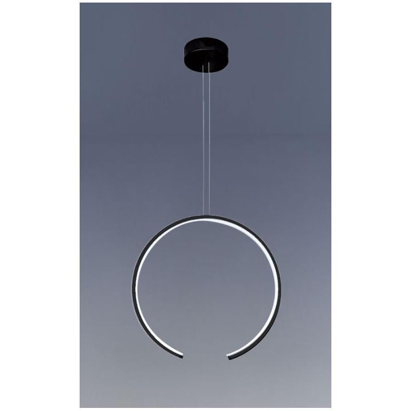 OLYMPIC SOSPENSIONE SINGOLA MODERNA ALLUMINIO BIANCO O NERO LED 25W LUCE 3000K/4000K Vivida International - Cristalensi Shop Onl