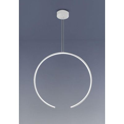 OLYMPIC SOSPENSIONE SINGOLA MODERNA ALLUMINIO BIANCO O NERO LED 30W LUCE 3000K/4000K Vivida International - Cristalensi Shop Onl