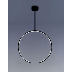 OLYMPIC SOSPENSIONE SINGOLA MODERNA ALLUMINIO BIANCO O NERO LED 30W LUCE 3000K/4000K Vivida International - Cristalensi Shop Onl