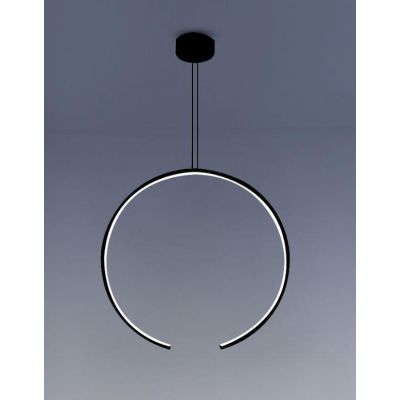 OLYMPIC SOSPENSIONE SINGOLA MODERNA ALLUMINIO BIANCO O NERO LED 30W LUCE 3000K/4000K Vivida International - Cristalensi Shop Onl