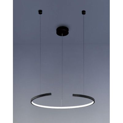 OLYMPIC SOSPENSIONE SINGOLA ALLUMINIO BIANCO O NERO LED 30W LUCE 3000K/4000K MODERNA Vivida International - Cristalensi Shop Onl