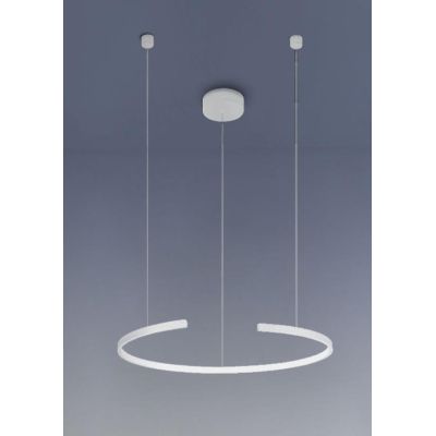 OLYMPIC SOSPENSIONE SINGOLA ALLUMINIO BIANCO O NERO LED 30W LUCE 3000K/4000K MODERNA Vivida International - Cristalensi Shop Onl