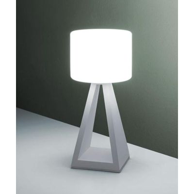 PUP GLASS LAMPADA DA TAVOLO LED 11W LUCE 3000K DIMMERABILE IN ALLUMINIO BIANCO MODERNA Vivida International - Cristalensi Shop O