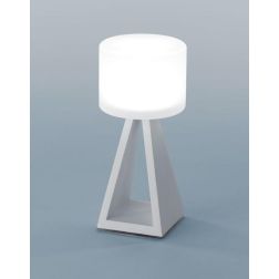 PUP GLASS LAMPADA DA TAVOLO LED 11W LUCE 3000K DIMMERABILE IN ALLUMINIO BIANCO MODERNA Vivida International - Cristalensi Shop O