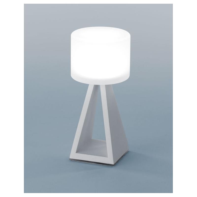 PUP GLASS LAMPADA DA TAVOLO LED 11W LUCE 3000K DIMMERABILE IN ALLUMINIO BIANCO MODERNA Vivida International - Cristalensi Shop O